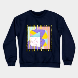 Purple woman line Art Crewneck Sweatshirt